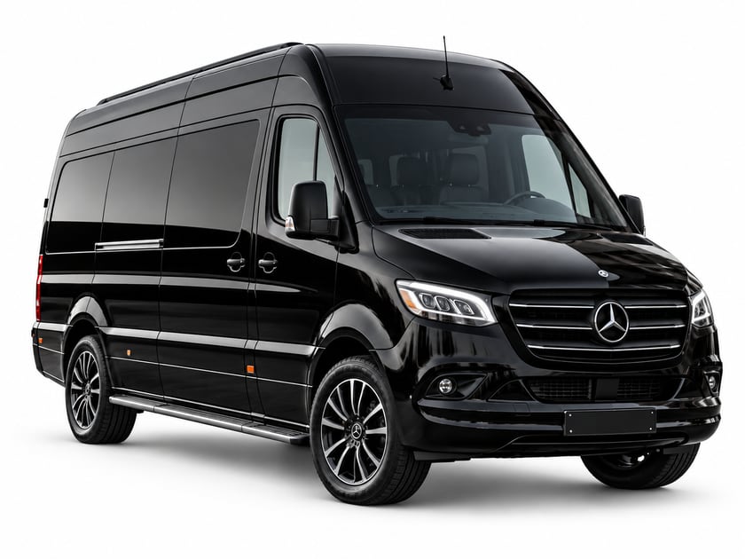 Mercedes-Benz Sprinter 14 — Executive Group Van · 14 Seats, studio photograph